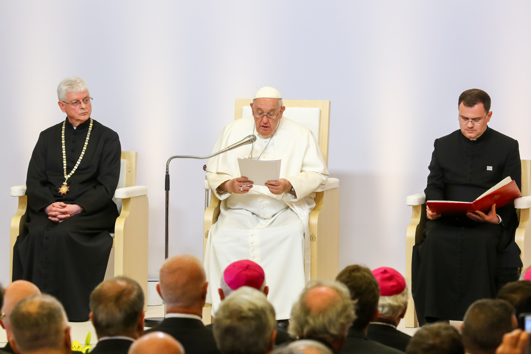 Ferenc pápa látogatása a Pázmány ITK-n