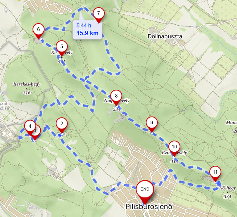 Autumn hike in the Nagy-Kevély Mountains